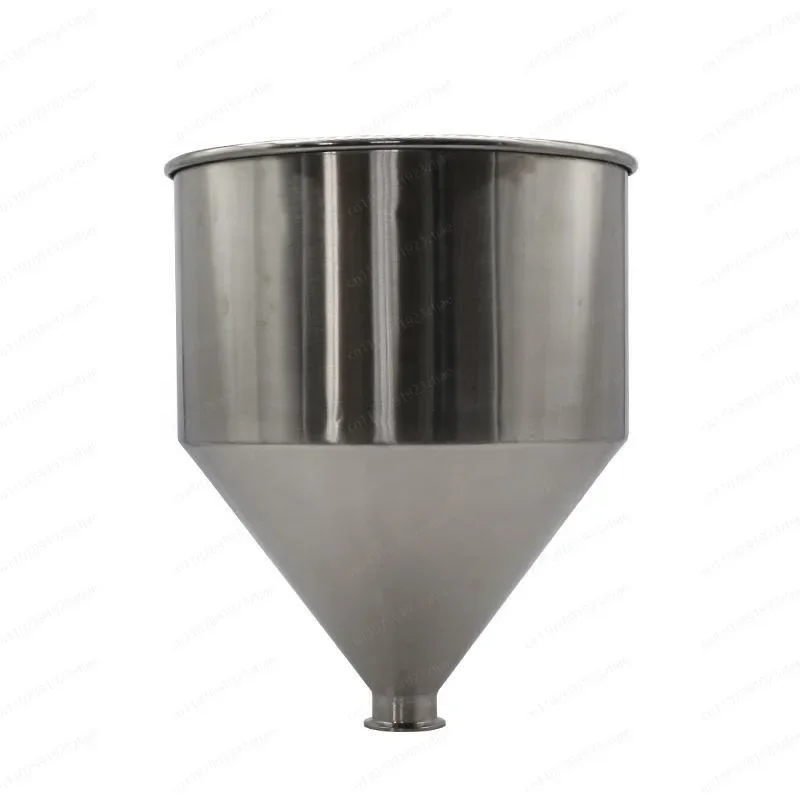 Stainless Steel Hopper for Canning Machine, SUS304 Feeding Hopper with Tri-Clamp Ferrule for Filling Equipment