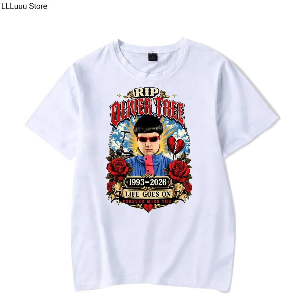 RIP Oliver Tree Merch T-Shirts Cosplay Women Men Fashion Crewneck Short Sleeve Tee Clothes