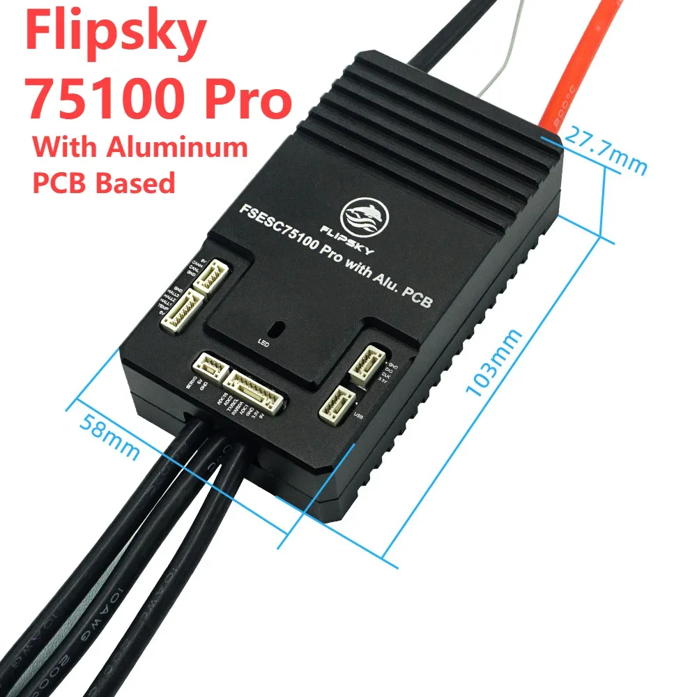 BoMassSpeed Controller Flipsky 75100 Pro With Aluminum PCB Based On VESC For Electric Skateboard / Scooter / Ebike Speed Control