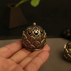 1PC Lotus Incense Cone Holder, Mini Asian Zen Decor, Small Flower Burner for Home Office Meditation Gift