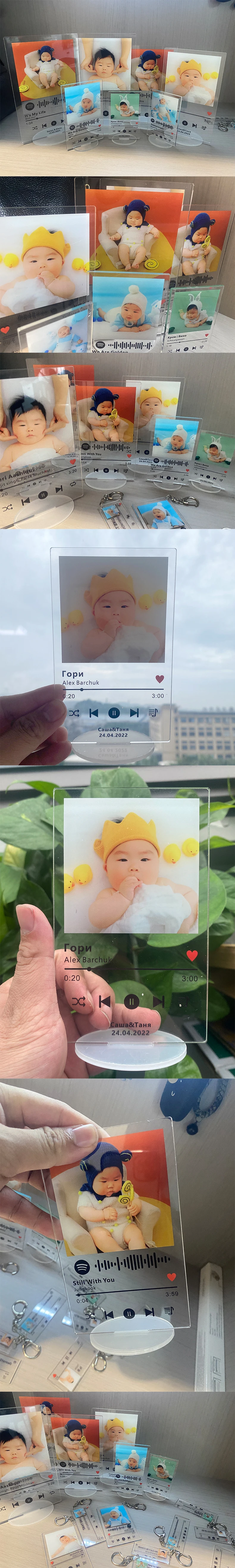 Jubiläums-Anpassung Spotify Musik-Plakette Geschenk Personalisierter Acryl-Fotorahmen Dekoration Maßgefertigtes Romantisches Geburtstagsgeschenk – Detail 1