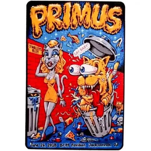 Panneau en métal vintage Primus Vintage Rock Roll Concert, affiche rétro en étain - Aluminium