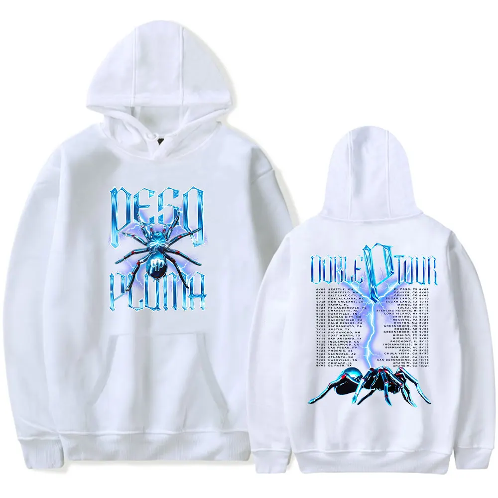 Peso Pluma Tarantula Tour Hoodies Doble P Rapper Merch Print Winter Unisex Fashion Funny Casual Streetwear