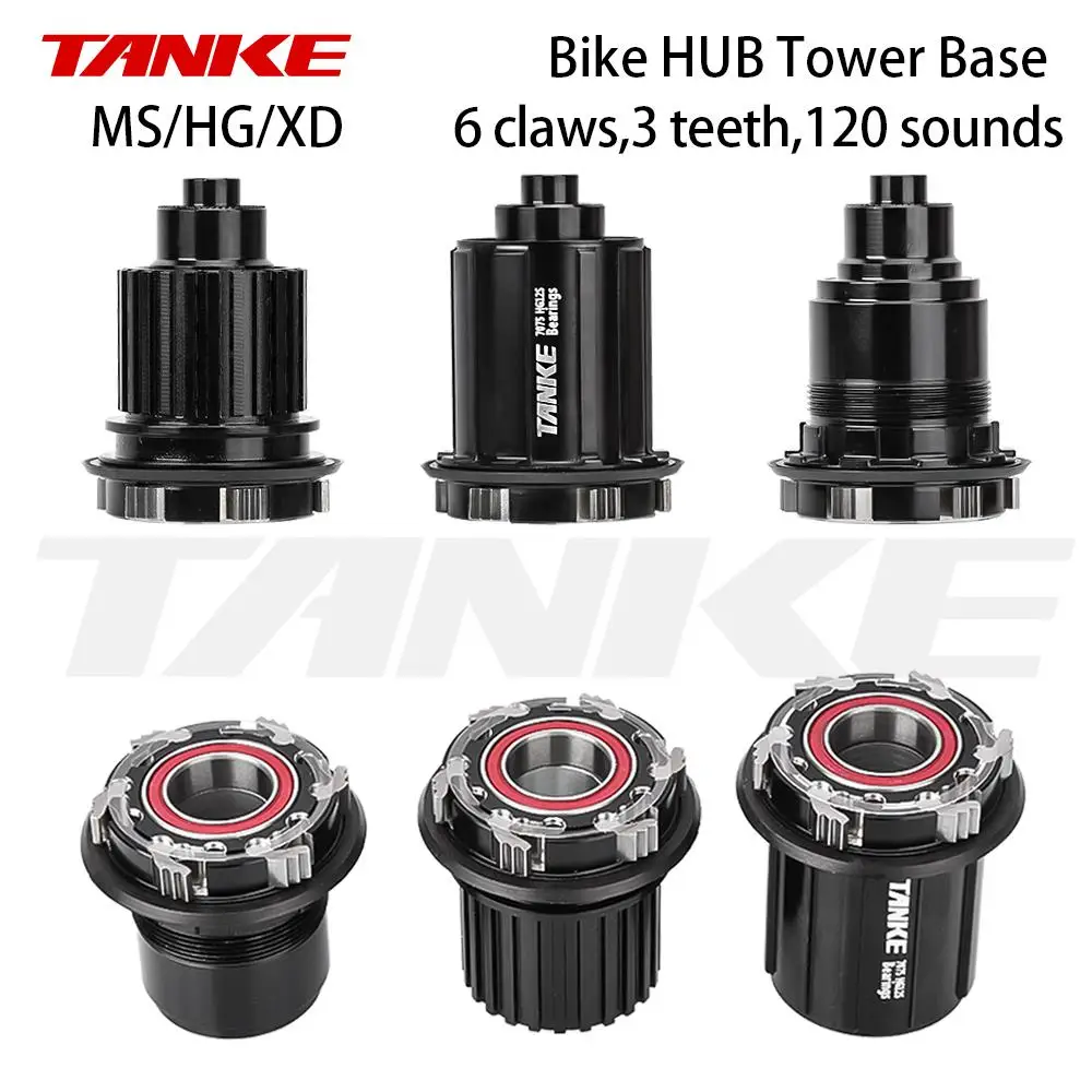 TANKE MTB Wheelset Freehub XD HG MS Hub Body Driver 6 Pawls Replacement 135 QR 142 Thru Axle Caps 12MM Bearings Tower base Repai