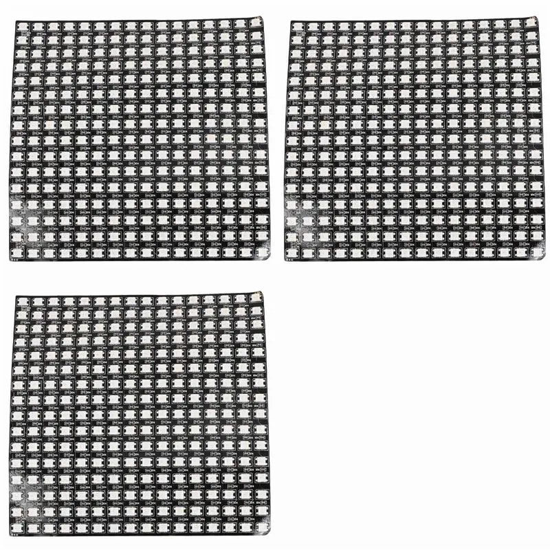 【RECOMENDAR】3X WS2812 RGB LED Matrix Panel Individually Addressable Flexible For Video Display, DC5V (16X16)