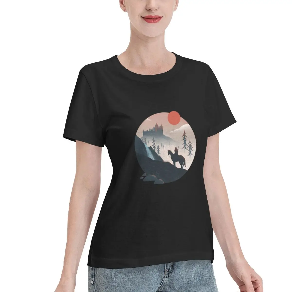 Summer Staple Geralt On The Ride Women's T-shirt Night Out Loose Women Tshirt