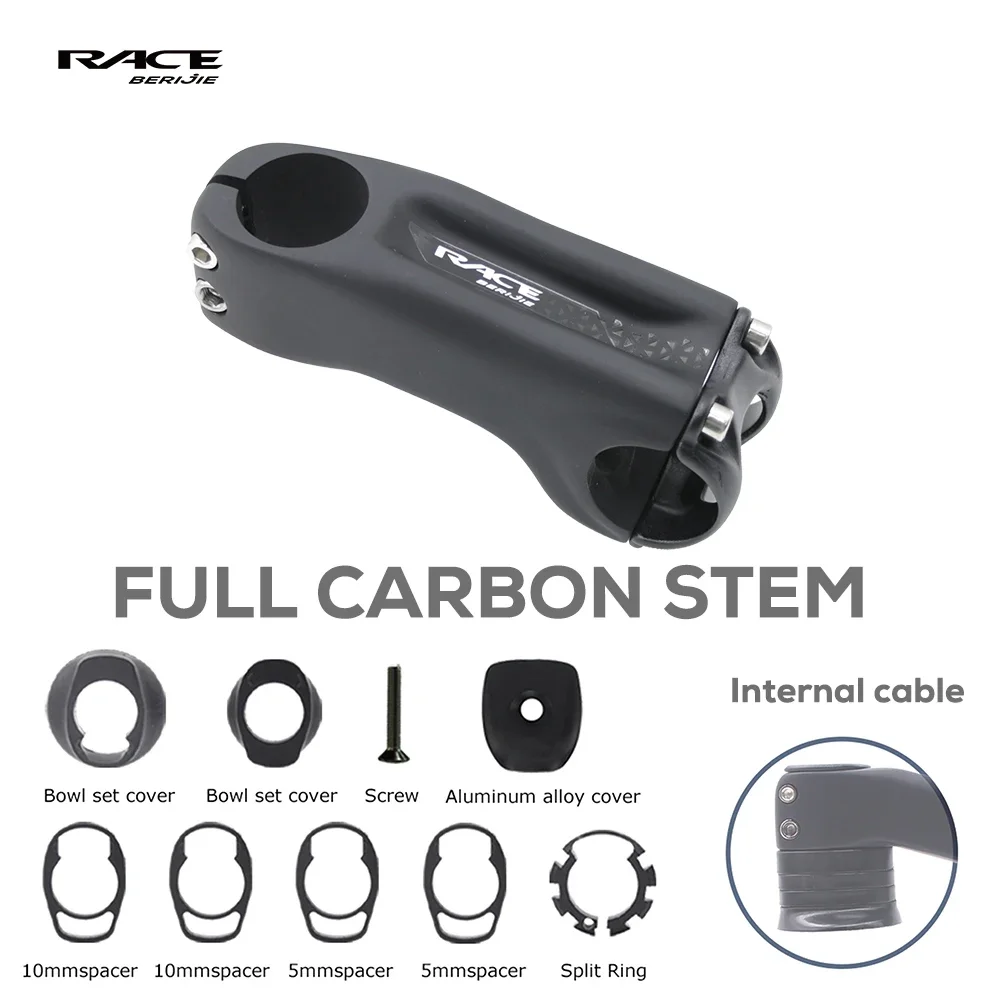 

Велосипедный руль RACE из карбона с полной внутренней проводкой тросов -10 ° /-17 ° Выносы руля для шоссейных/горных велосипедов 60/70/80/90/100/120 мм, для вилки 28.6 мм, матовые