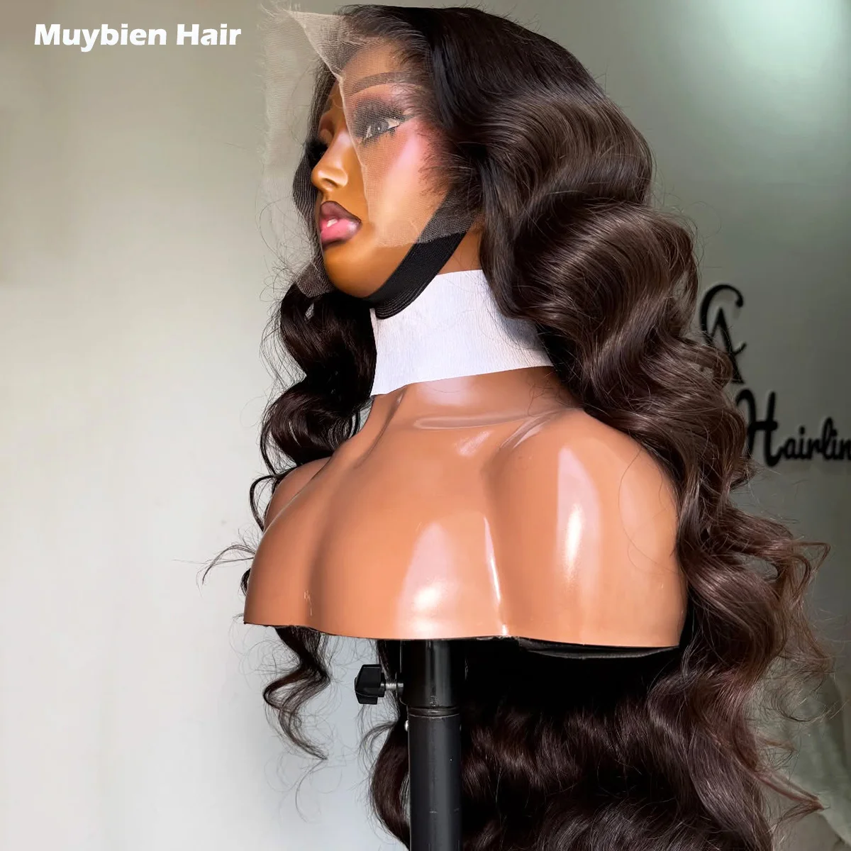 Wear and Go 13x6/13x4 HD Swiss Lace Front Drawstring Glue-Free Wig Human Hair Natural Black Loose Deep Wave Wigs 450 Density Wig