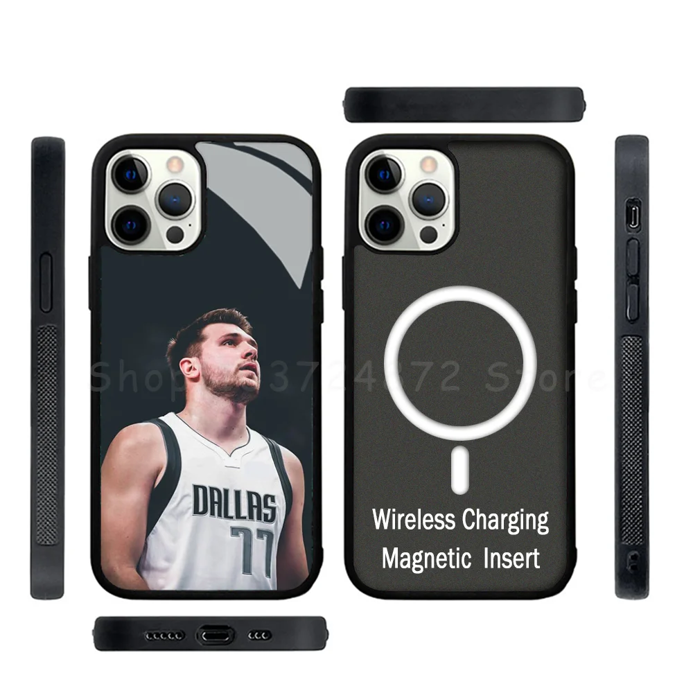 

L-Luka D-Doncic Phone Case Strong Magnetic For IPhone 15 14 13 Pro Max Alex Mirror For Magsafe Wireless Charging Cover