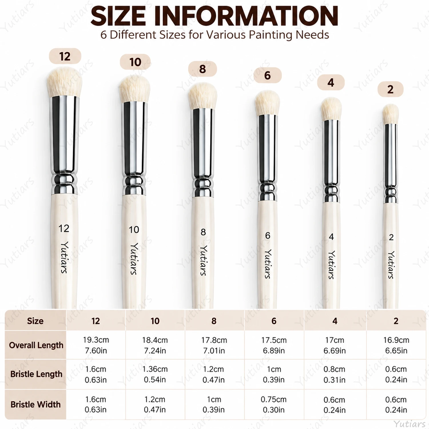 3/6Pcs Wool Dry Brush Set for Miniature Painting Hobby Detail Paint Brushes for Acrylic Oil Watercolor Artists Beginners & Pros