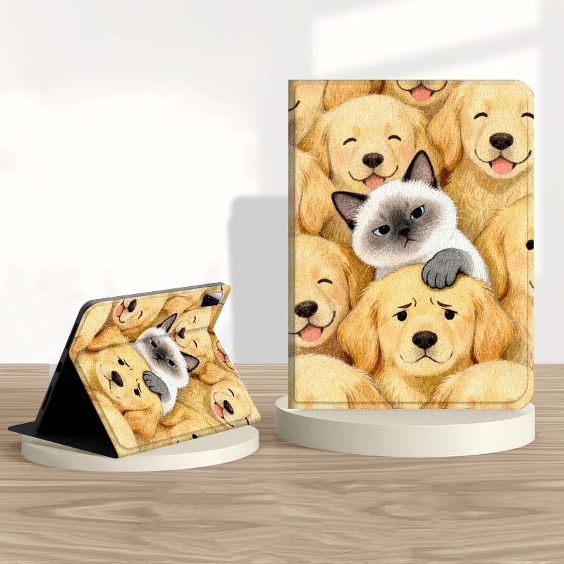 Cartoon Cat Dog For Xiaomi Redmi Mi Pad 4 5 6 6s 7 8 SE Pro 2 11 Plus Max 12.4 11 11.2 12.5 8.7 inch Tablet Case