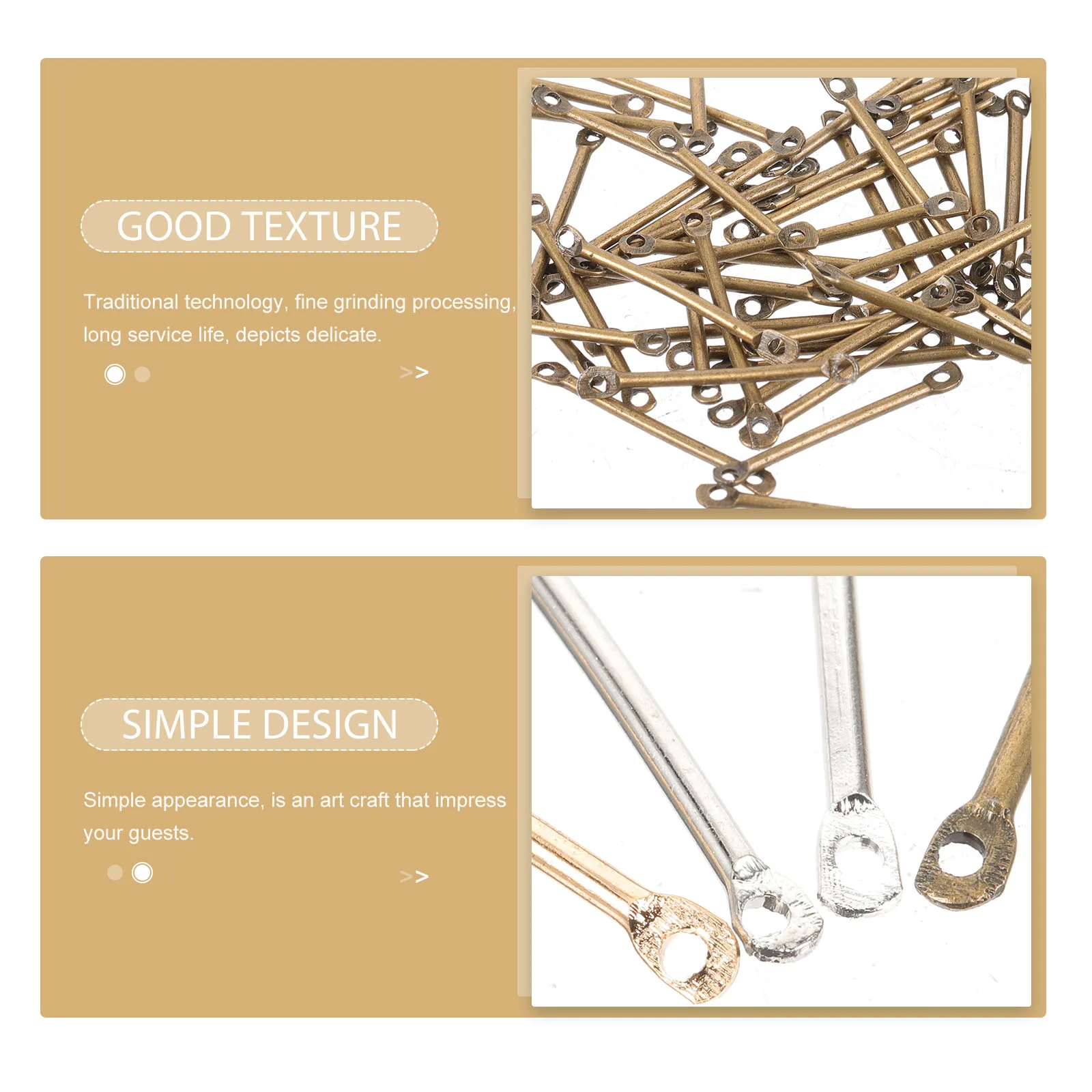 

200pcs Jewelry Connector Earring Link DIY Bracelet Bead Chain Stick Durable Metal Craft Accessory Charms Linkage for Necklace