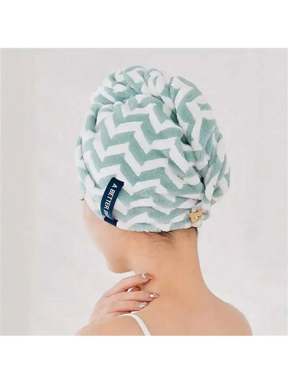 1pc Coral Velvet Women's Hair Drying Cap, Super Absorbent, Soft, Fashionable Turban For Quick Drying