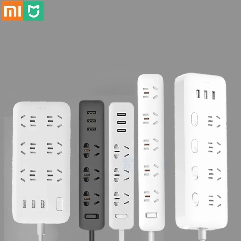 Xiaomi Mijia ciabatta 2A ricarica rapida 3 estensione USB presa mi spina 6 prese adattatore presa US EU AU MI ciabatta