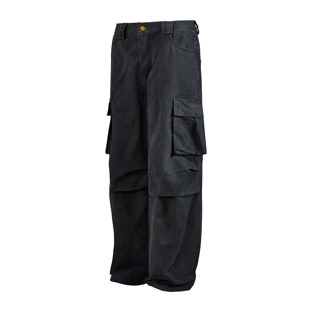 MADE EXTREME Vintage Pocket Washed Trousers Streetwear Hip Hop Cargo Pants Men