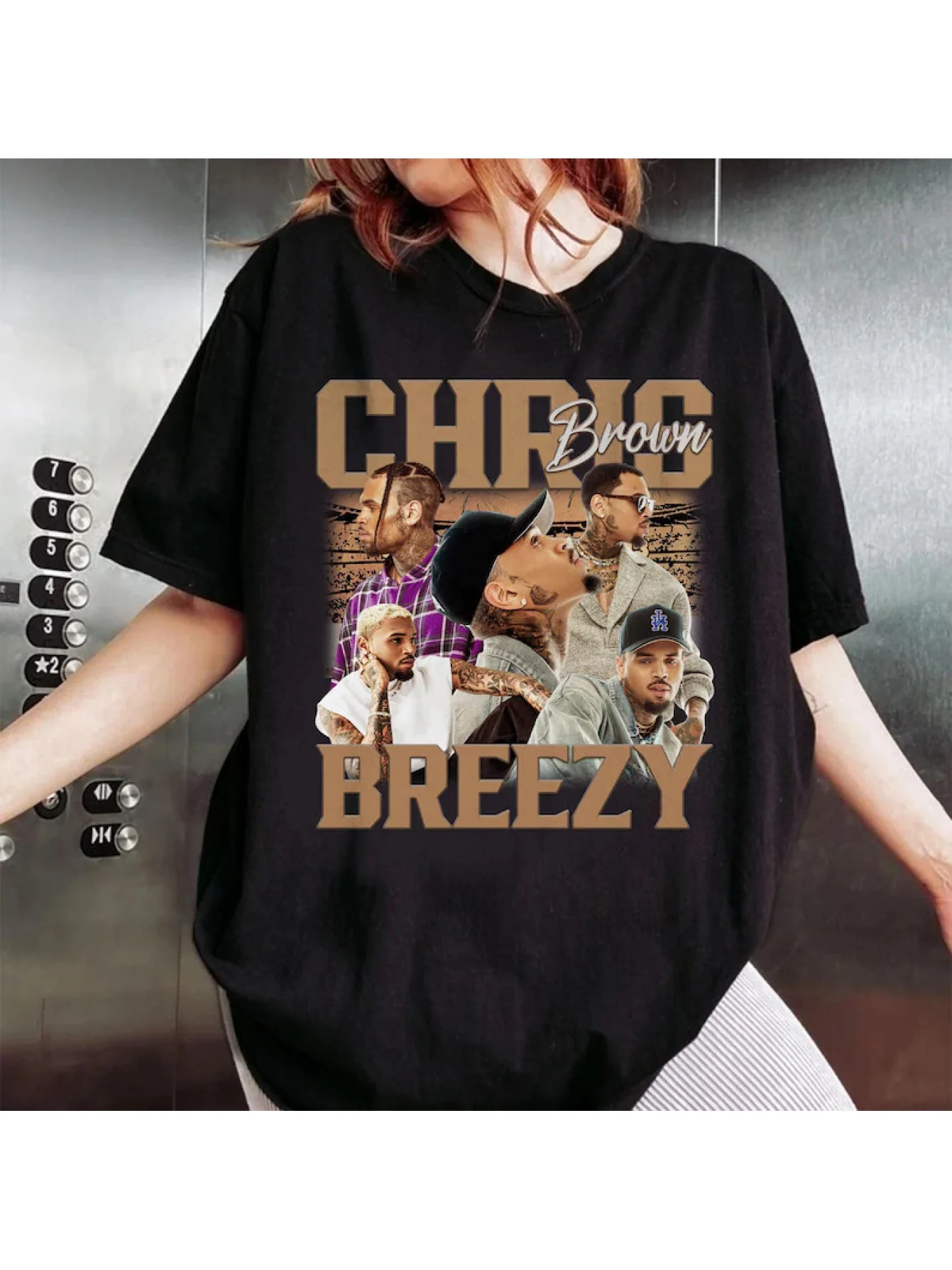 Breezy Bowl XX Tour T-Shirt - Official Album & Concert Merch with Breezy Album Tracklist Graphic, Casual Round Neck Tee for Men,