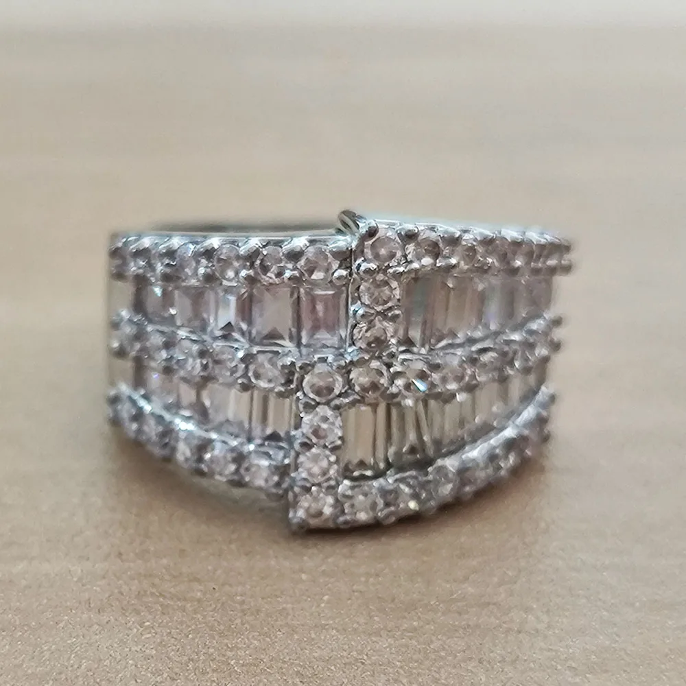 Size 8 Limited edition! Luxury Jewelry Micro Pave full Bling Cubic zircon Fantastic Luxury Ring For Party image 6