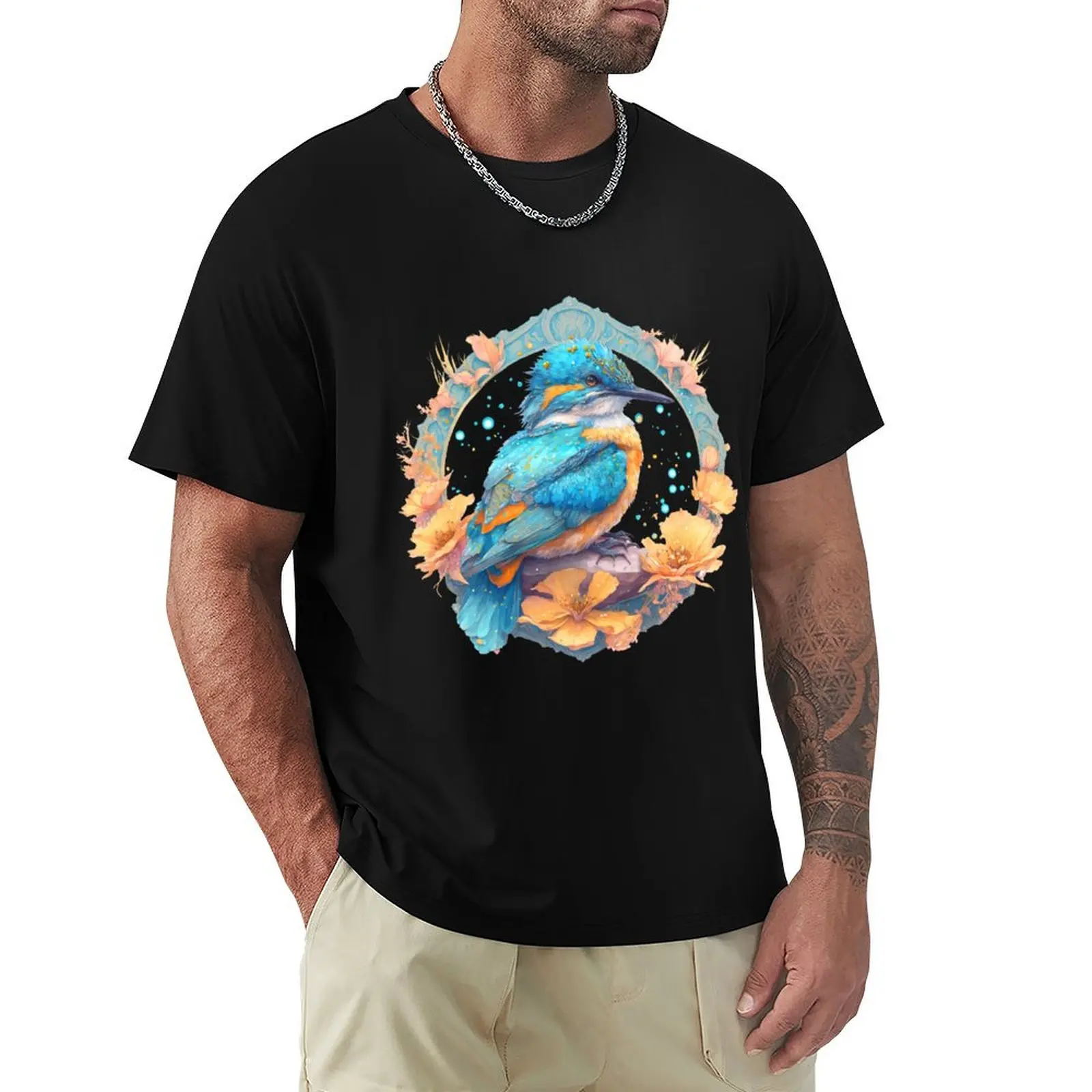 Kingfisher Heaven T-Shirt sweat anime stuff Blouse outfits for men