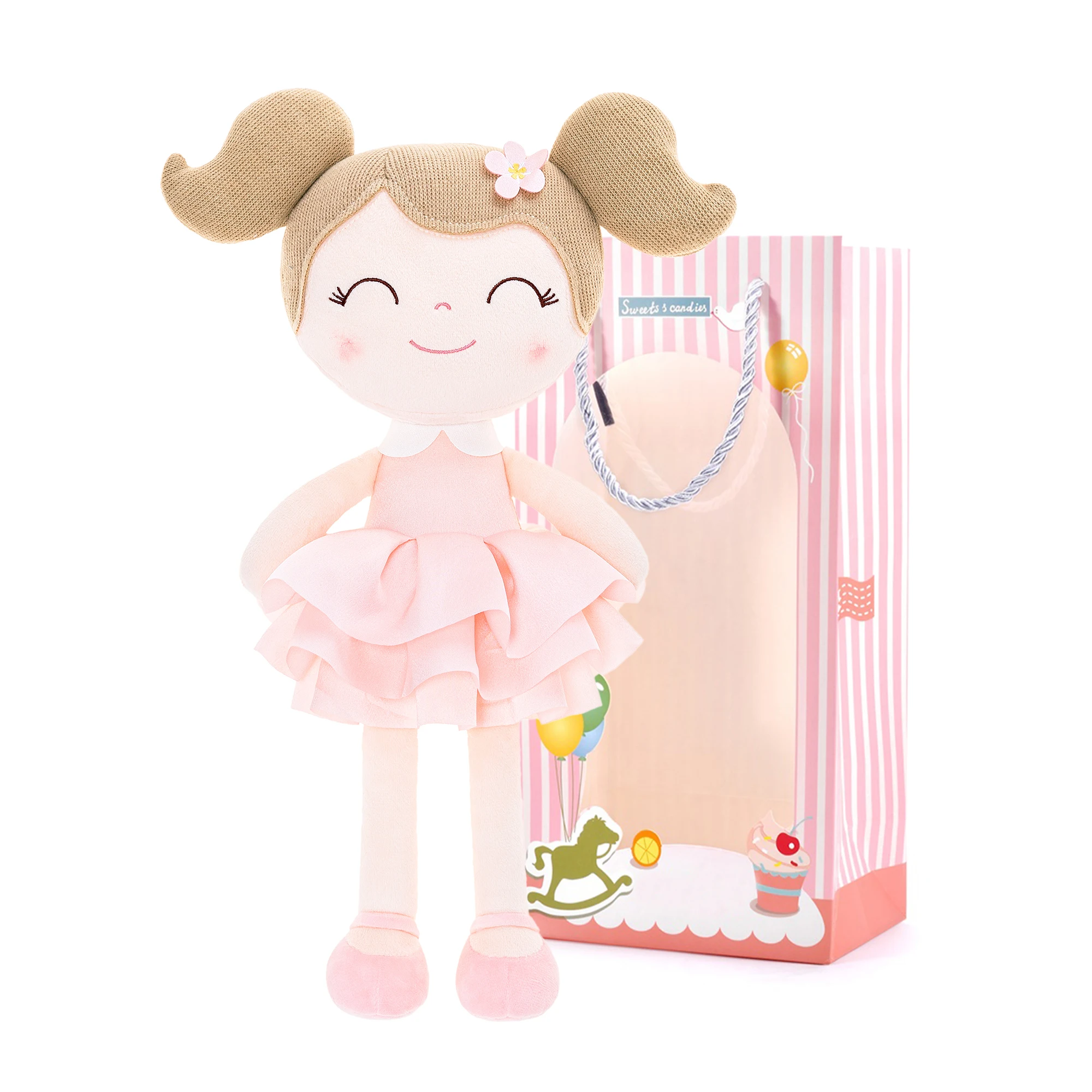 Plush Doll Baby Gril Gifts Fantasy Princess Ideas for Children's Day Gifts Pink