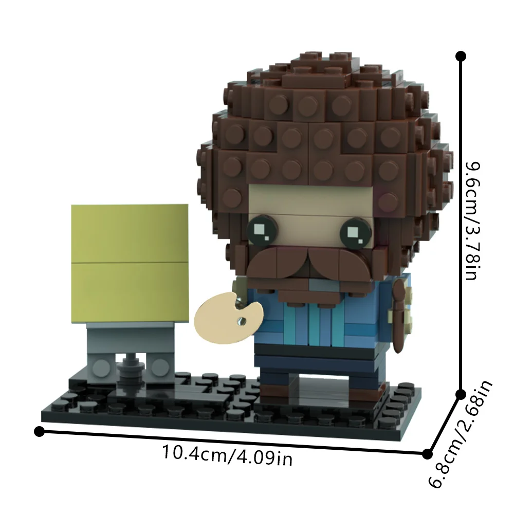 Gobricks MOC بوب روس حادثات سعيدة Brickheadz اللبنات نموذج عمل الشكل الطوب لتقوم بها بنفسك تجميعها لعبة الأطفال هدية