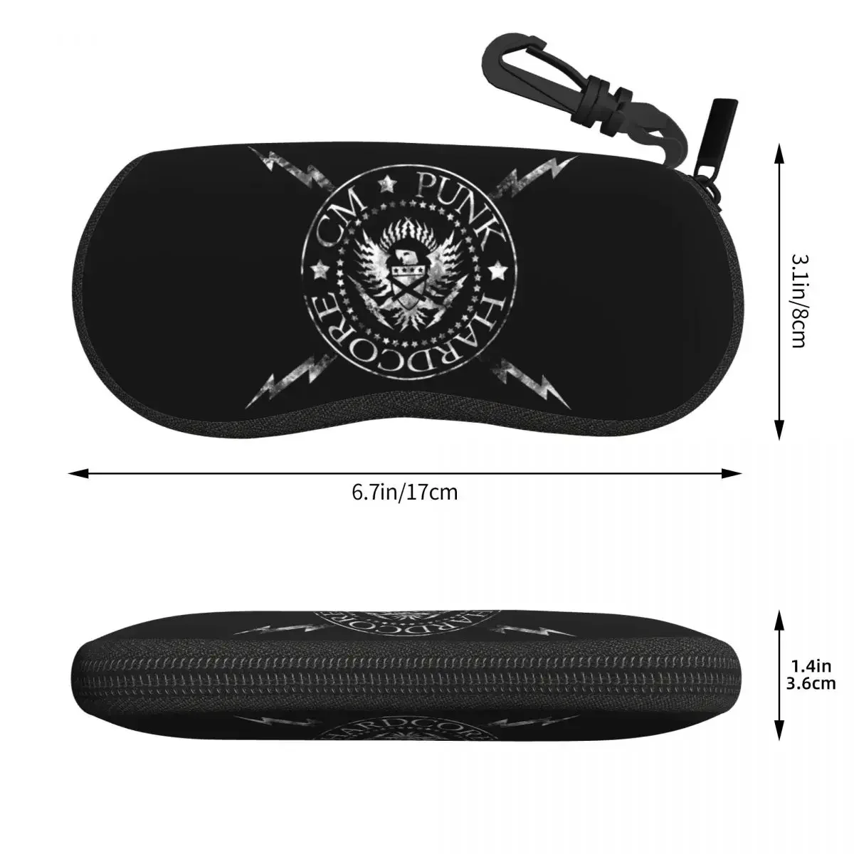 CM Punk Shell Glasses Case Protector Sunglasses Box Women Men Soft Eyeglasses Bag Pouch