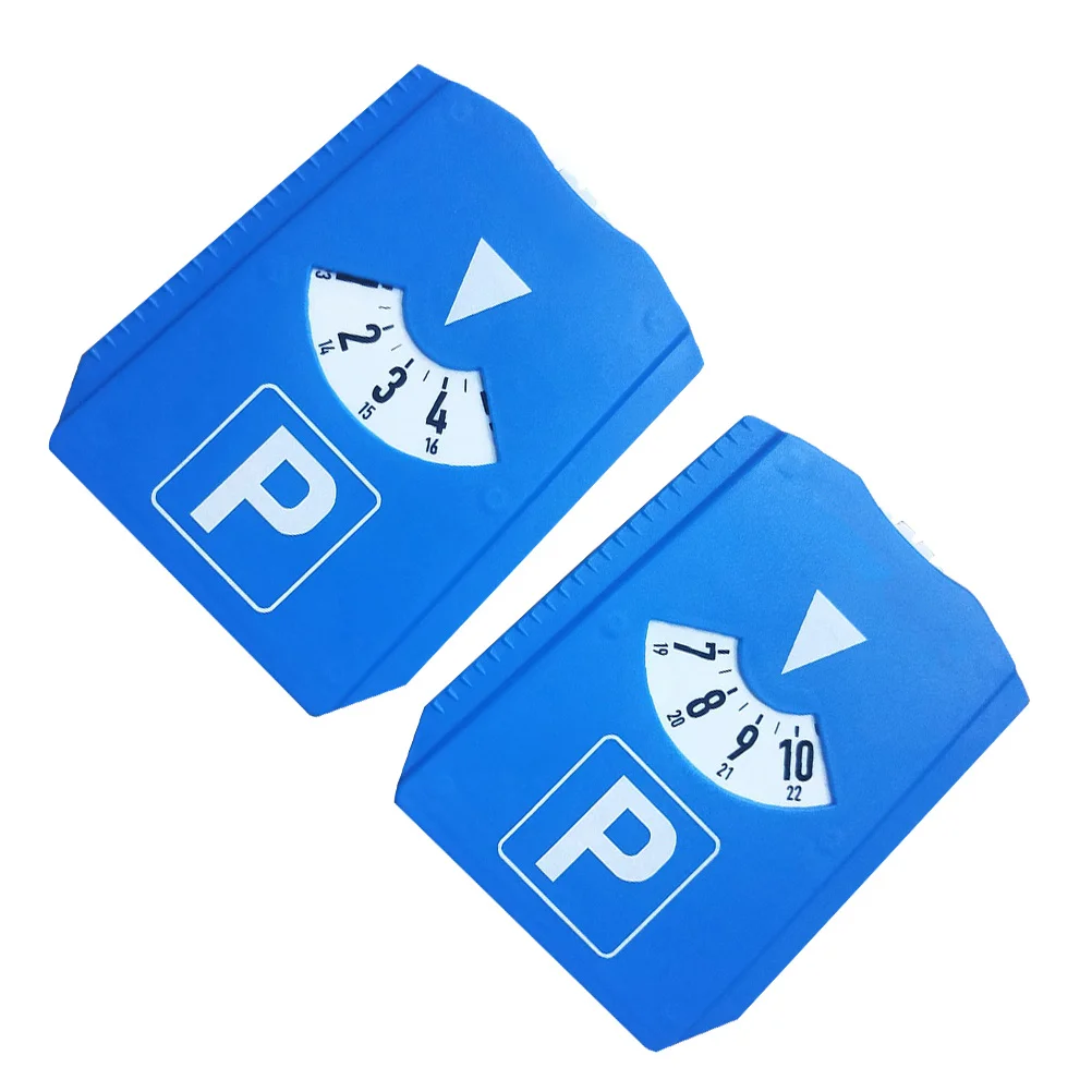 

2pcs Ice Scraper Parking Sign Snow Shovel With Time Display Adjustable Return Timer For Car Windshield Durable Plastic Blade