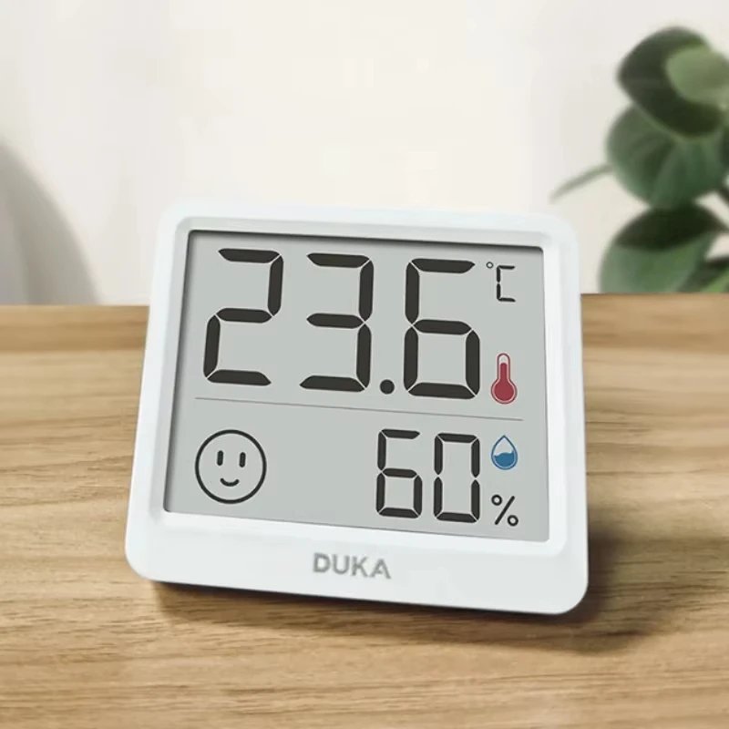 DUKA Mini Digital Thermometer Hygrometer Indoor Temperature Humidity Meter LCD Display High Precision Baby Room Home Sensor