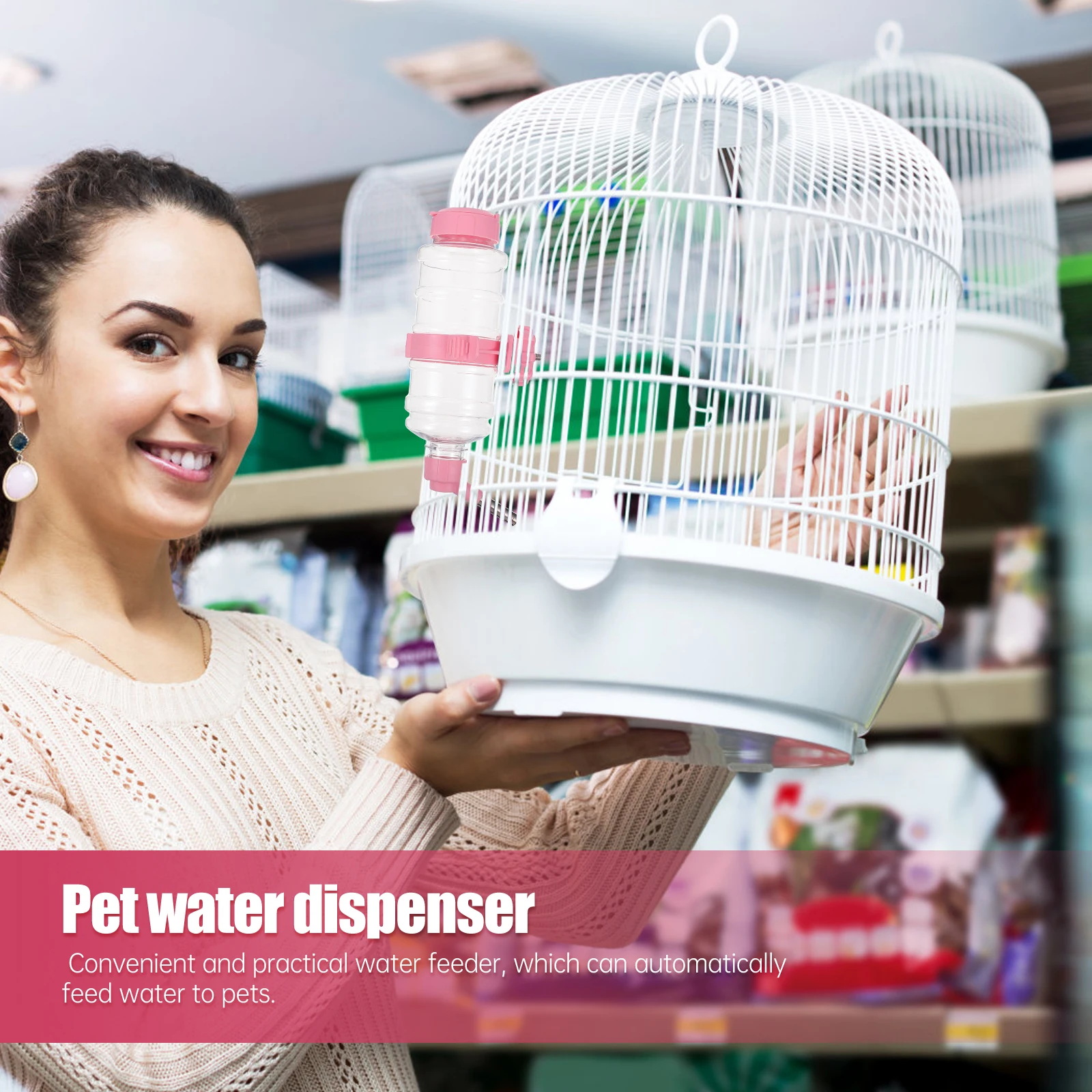 

Automatic Pet Water Dispenser 473ml Large Capacity Drinker Dog Cat Supplies Unique Design Not Overturned Practical Feeding Bowl