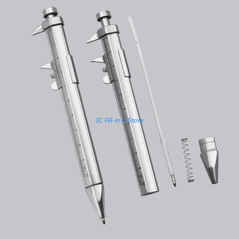 G8TA 2 in 1 Vernier Caliper 0-100mm Ballpoint Pen Multifunction Gadget for Men Women