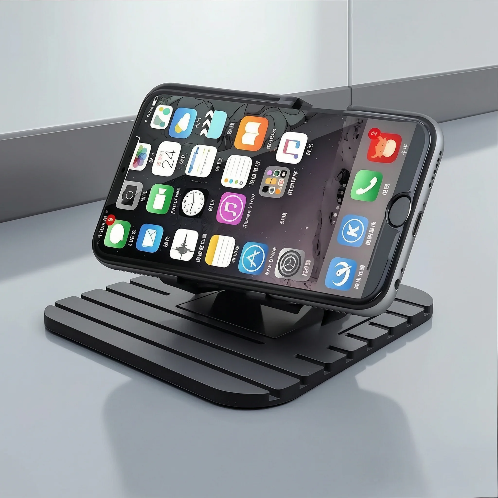 Universal  Silicone Car Phone Holder Mount  Dashboard Console Sticky Pad for iPhone Android 360° Washable Interior Accessory