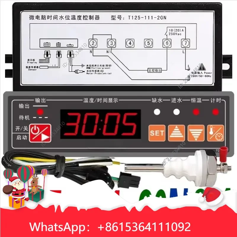 Widely Applied， for T125-111-20N T125-111-20L Microcomputer Time Water Level Temperature Controller Cost effective，1pc