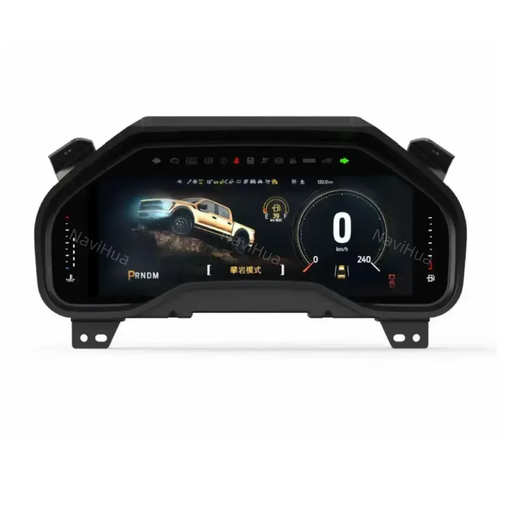 Navihua New Design LCD Dashboard Speedometer Linux System Digital Cluster Instrument Virtual Cockpit For Ford F150 2015-2020