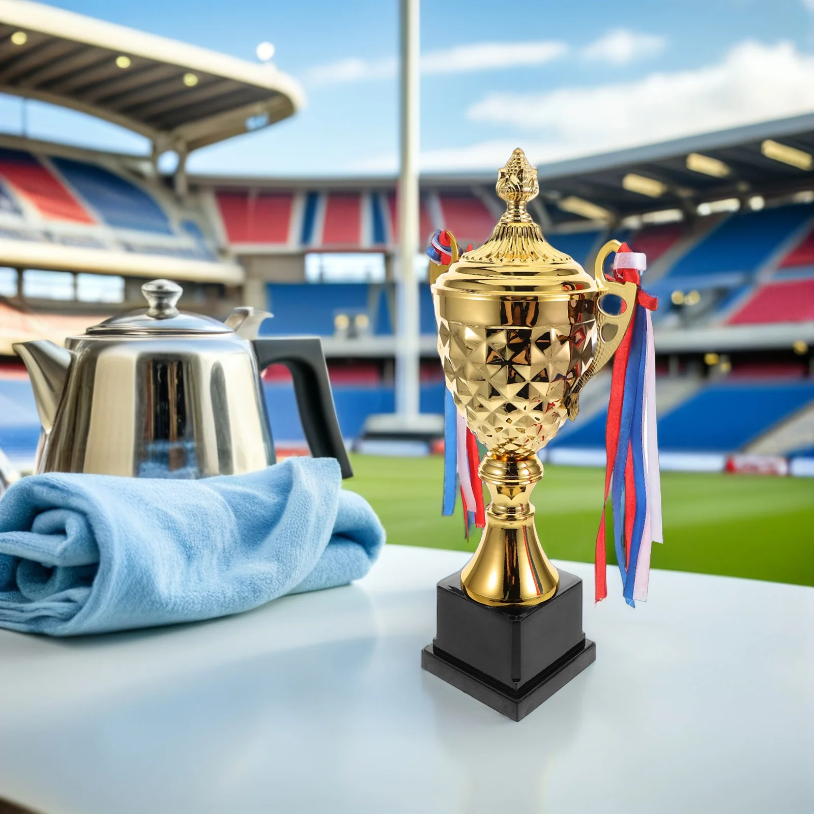 

Golden Metal Trophy Cup Large Sports Award for Basketball Championship Wrestling Football Tournament Competition Mvp Recognition