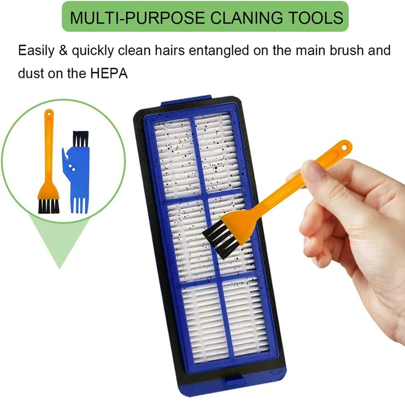 قطع غيار لـ Robovac ، فرش جانبية ، فلتر HEPA ، متوافق مع Robovac 11S Max 15C Max ، ملحقات مكنسة كهربائية روبوت