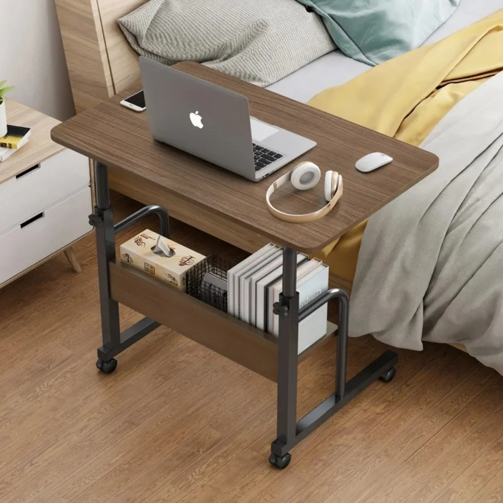 Lifting Adjustment Breakfast Table Computer Tables with Wheels Desktop Household Reading Desks Stand Desk for Sofa Bed Beside