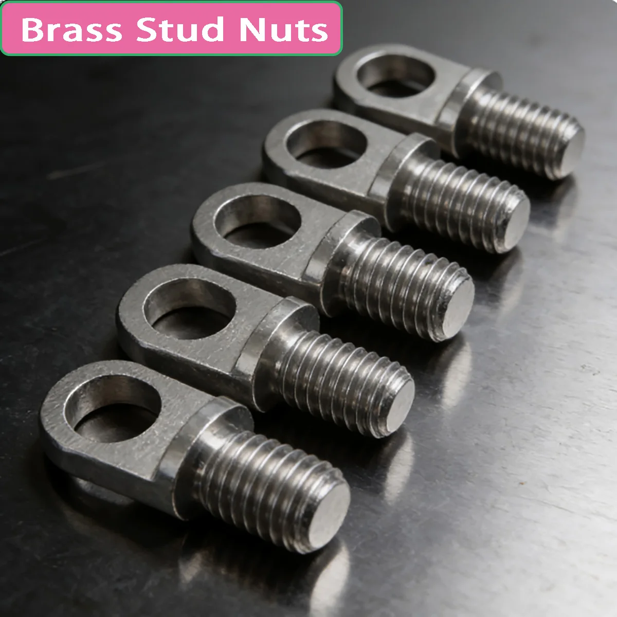 Brass Stud Nuts & Eye Bolts with Hole M3/M4/M5/M6/M8/M10 - Copper Lifting Eye Screws Set