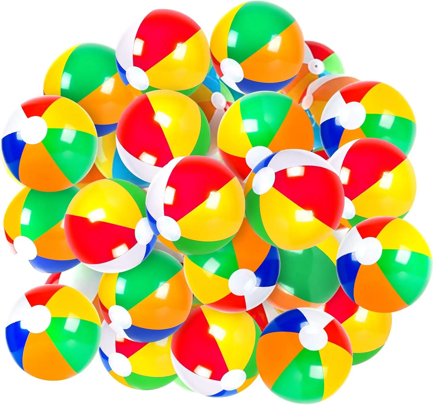 

Набор из 60 надувных пляжных мячей, радужные, для вечеринок у бассейна, летних водных игр, подарки, 9-12 дюймов