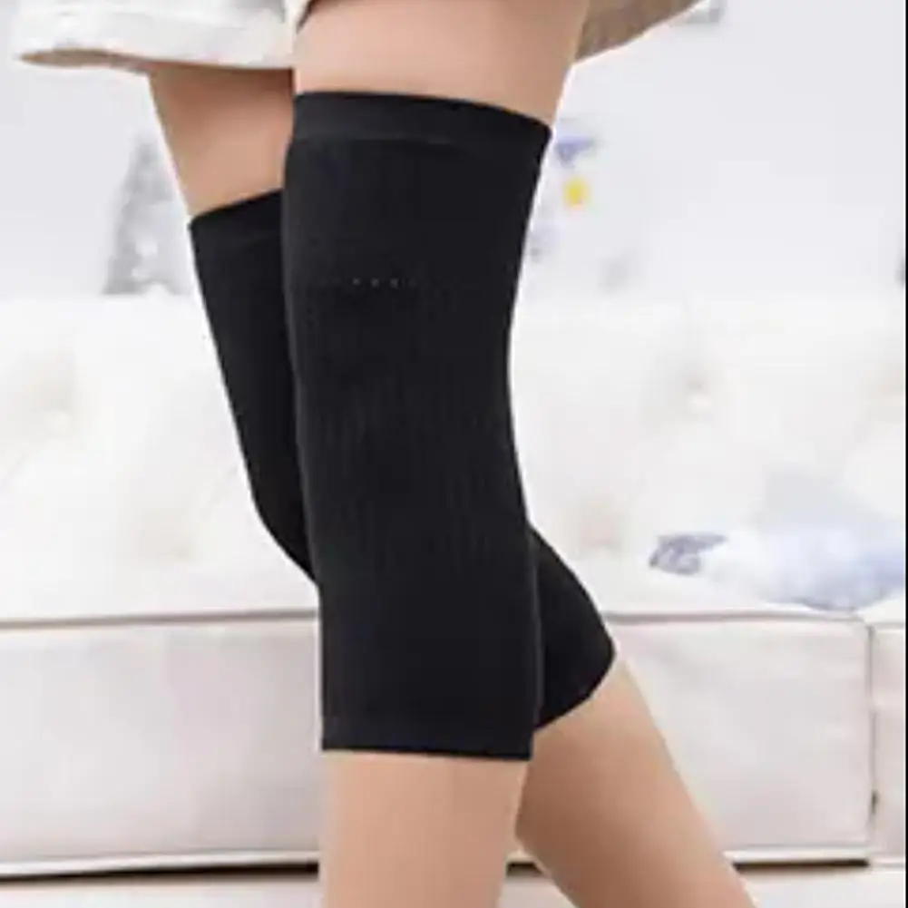 Stretch-knit Cashmere Knee Pads Knee Brace Support Protector Knee Breathable Warmer Pads Legging Stockings Wraps ﻿