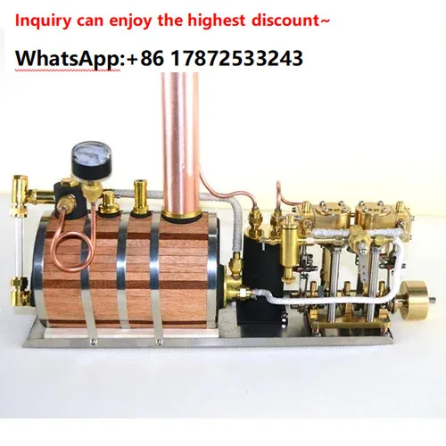 Double cylinder reciprocating steam turbine power unit single vertical horizontal boiler view 4