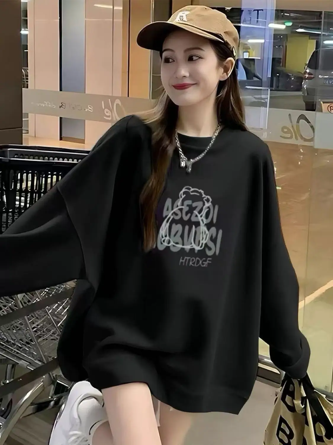 بلوزات رياضية امرأة Popluar شبه سستة الخريف والشتاء البلوز سميكة جيرسي الملابس الربيع الصيف Batwing الشارع الشهير #4