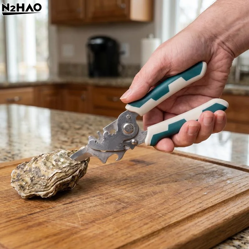Non-slip Handle Stainless Steel Oyster Knife Thickened Multi-purpose Shellfish Opener Seafood Shucking Tool