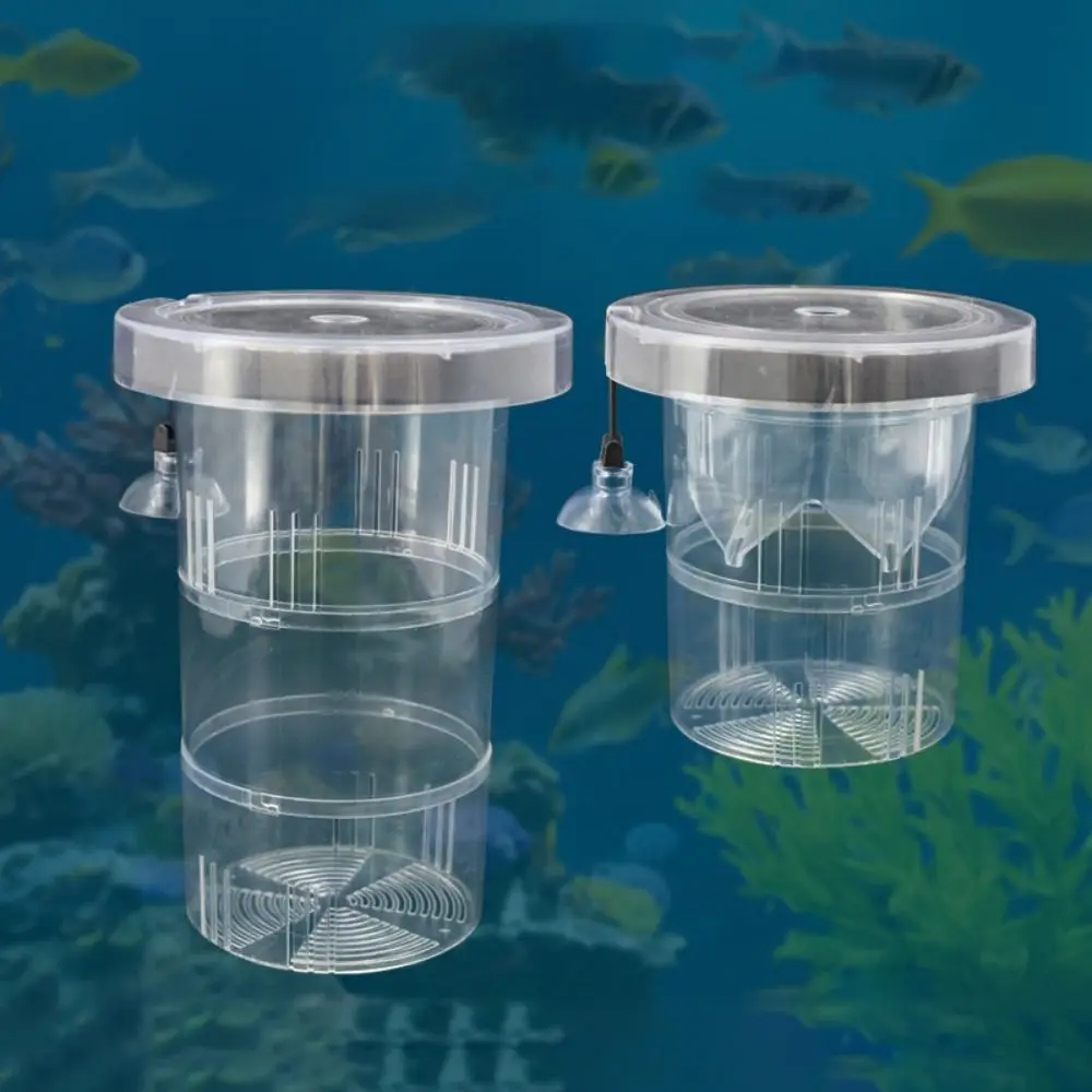 Suction Cup Floating Hatching Box Detachable Semi-transparent Aquarium Isolation Box Plastic Guppy Breeding Box