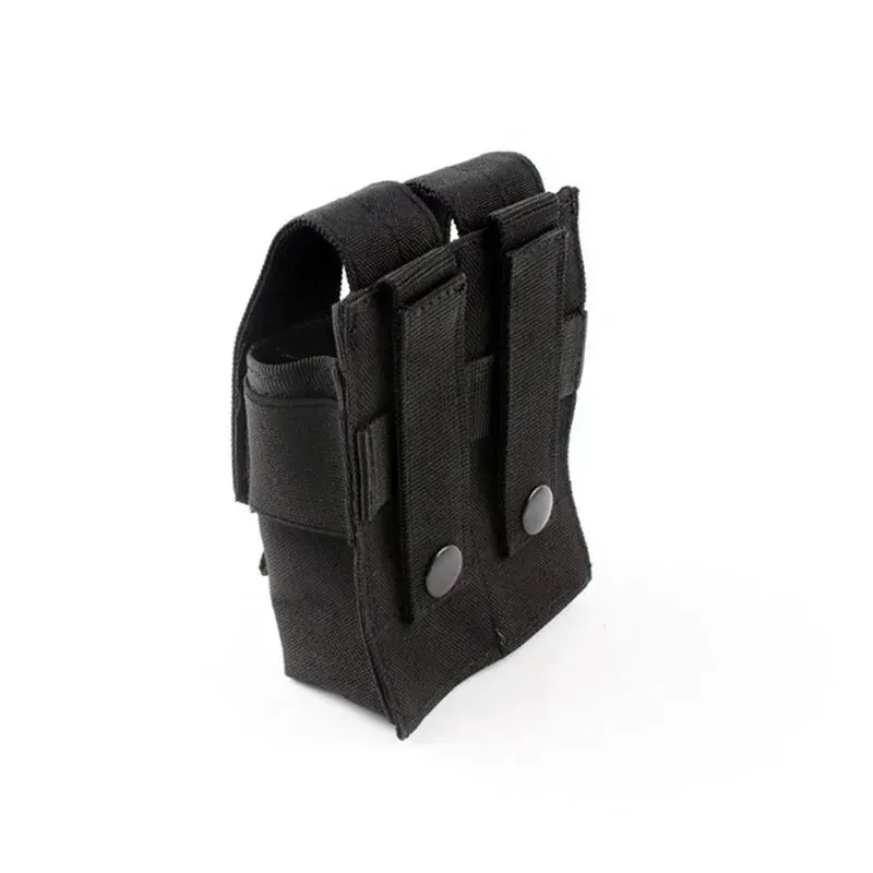 Tactical Magazine Pouch Double Pistol Mag Bag Molle Flashlight Pouch Holder Case fondina per coltelli da caccia all'aperto