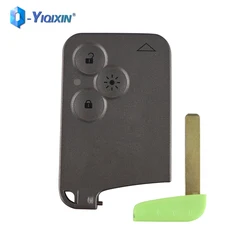 YIQIXIN Smart Card piccola custodia a lama vuota per Renault Laguna Espace sostituzione 3 pulsanti Fob Cover inserisci chiave a distanza per auto Shell