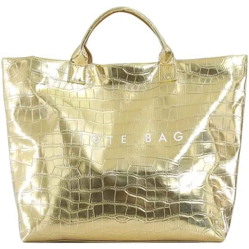

PU Leather Tote Bag for Women - Large PVC Shoulder Bag