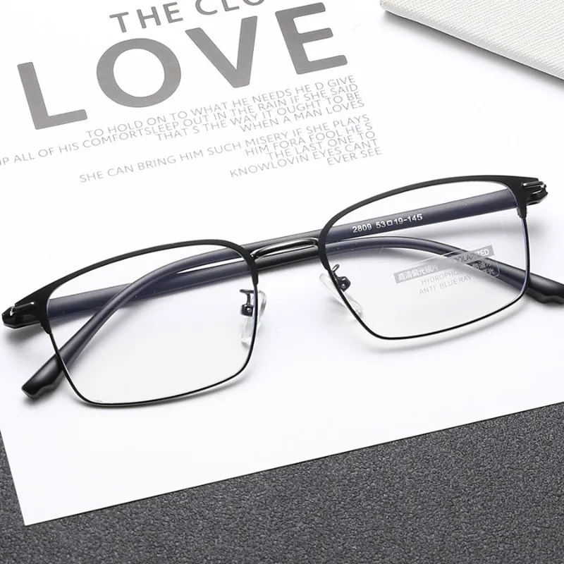 Blaulichtfilter-Brille für Herren, Retro-Business-Brille, leichte Brille, klare Sicht