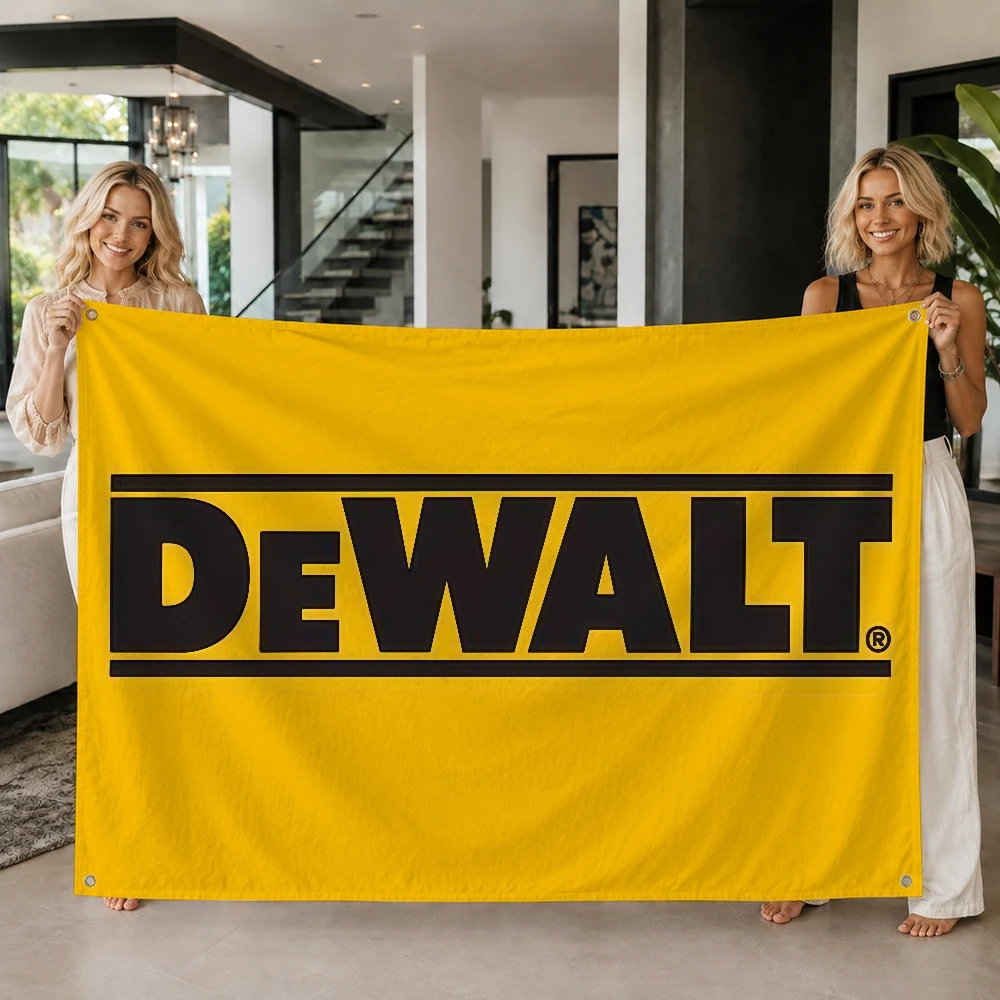 D-DeWalt Tool Brand flag Decoration Outdoor Picnic Party Art Hanging Home Camping Party Banner