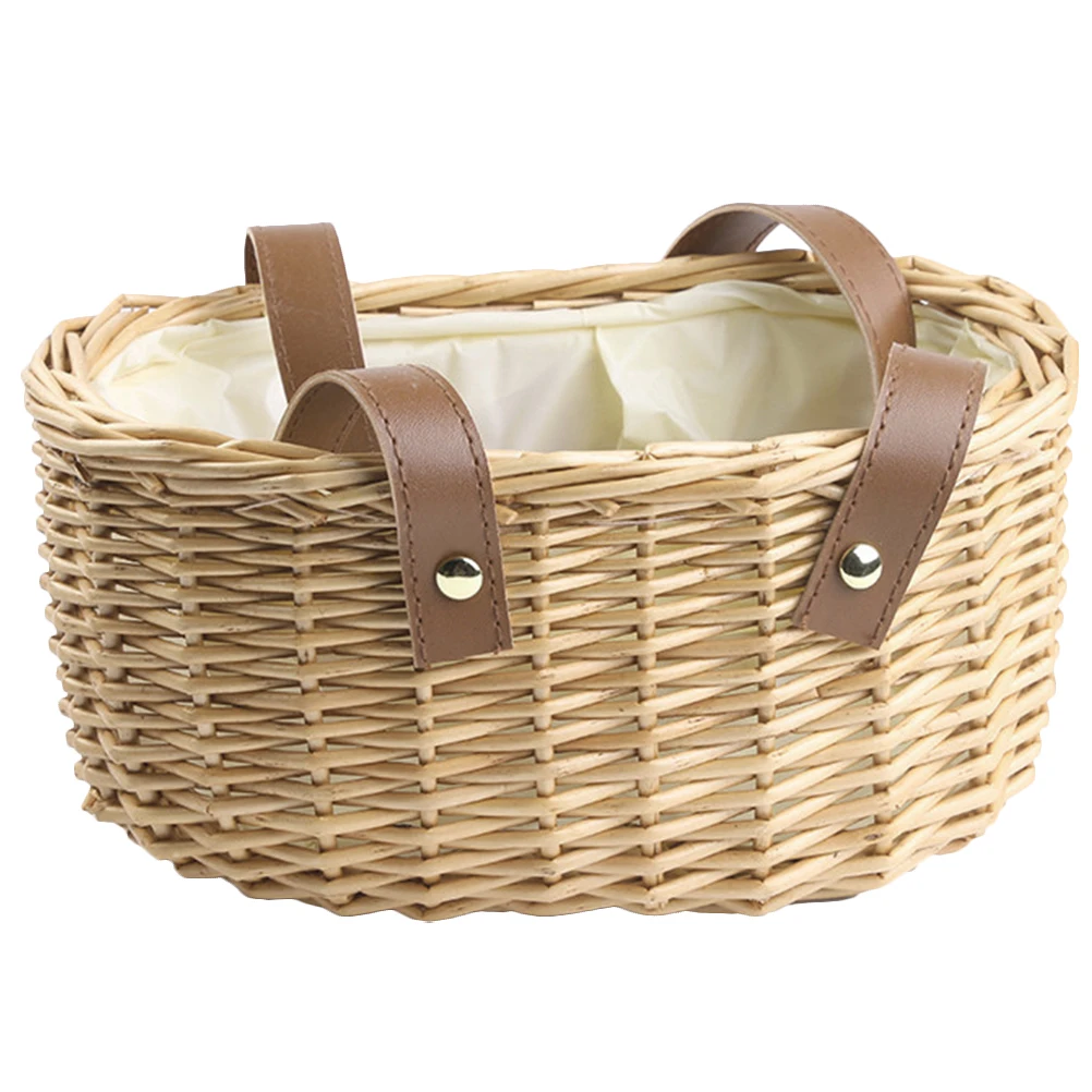 

Woven Wicker Basket H Vintage Style Storage Container for Flowers Sundries Decorative Wedding Unique Design Large