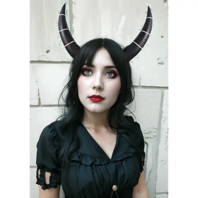 WENAM Millie Cosplay Hoorns met Clips Duivel Hoofdband voor Anime Kostuum voor Halloween Hotel Helluva Boss Millie Cosplay Hoorns Nieuwe
