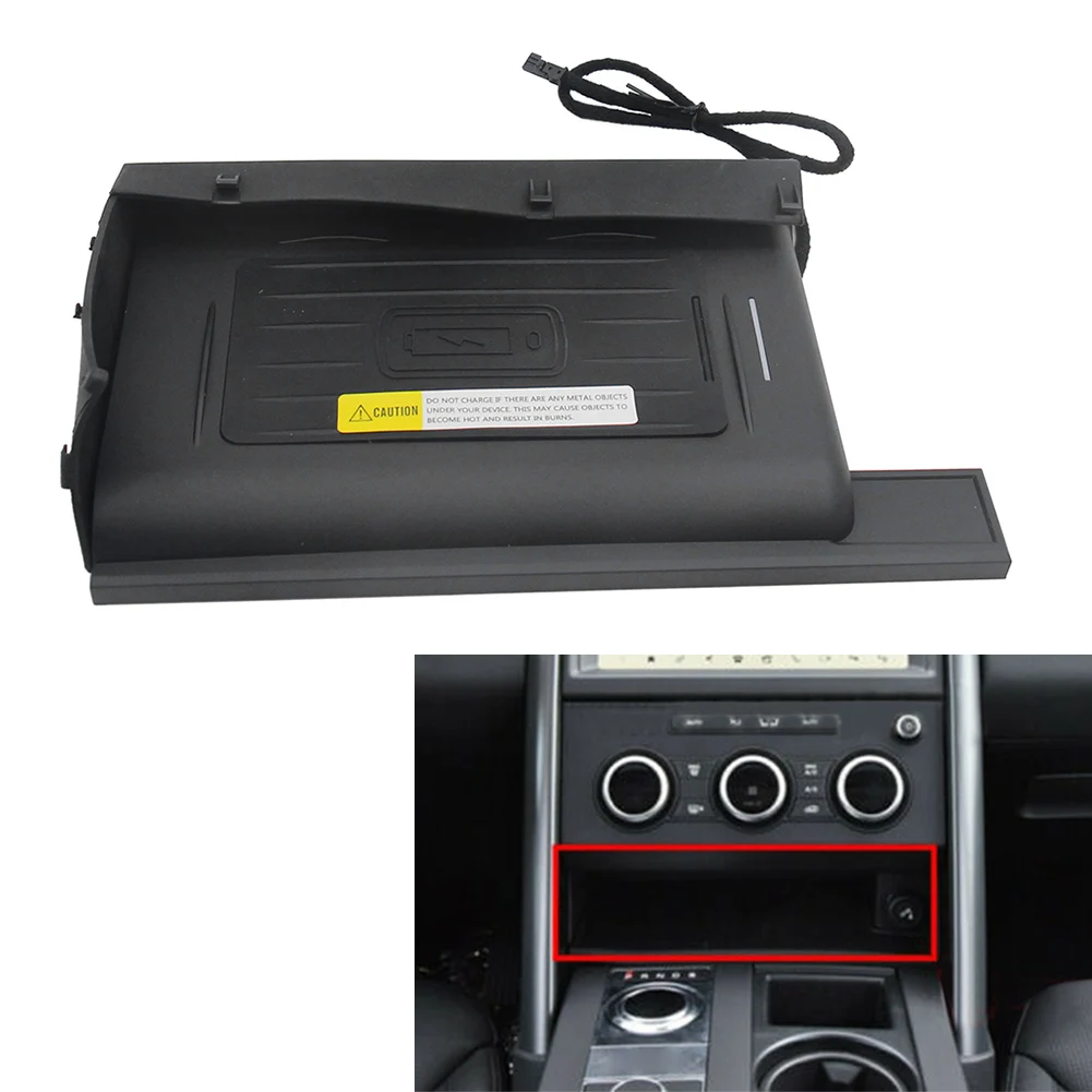LHD Car Front Centre Console Wireless Charger Phone Fast Charging Pad For Land Rover Discovery 5 2017 2018 2019 2020 2021